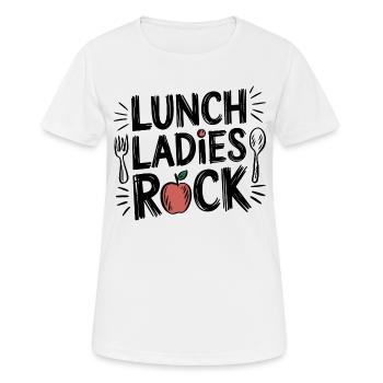 Humor für Lunch Ladies - Frauen T-Shirt atmungsaktiv - Weiß - Vorne - AI Model Female 172 dark (172cm)