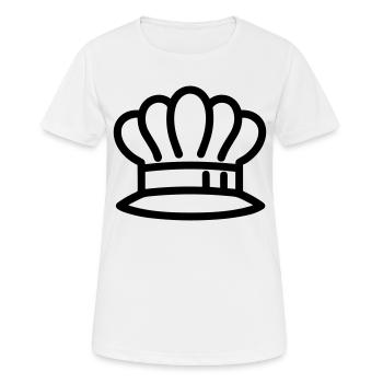 Toque Chef de cuisine - T-shirt respirant Femme - blanc - Devant - AI Model Female 172 dark (172cm)