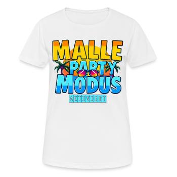 Malle Party Modus Aktiviert Mallorca Gruppen Shirt - Frauen T-Shirt atmungsaktiv - Weiß - Vorne - AI Model Female 172 dark (172cm)