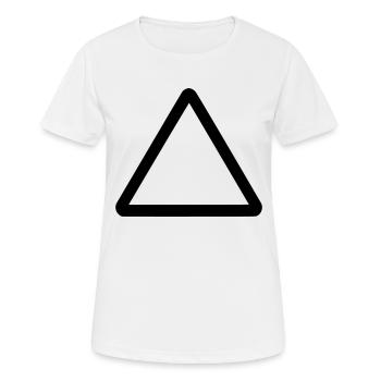 Dreieck - Frauen T-Shirt atmungsaktiv - Weiß - Vorne - AI Model Female 172 dark (172cm)