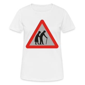old folks - Women's Breathable T-Shirt - white - Front - AI Model Female 172 dark (172cm)