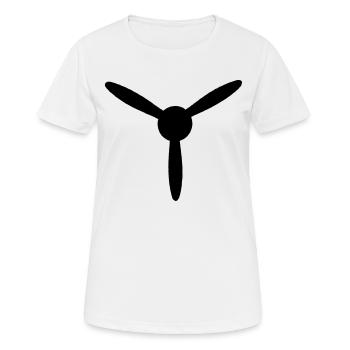 3 blade propeller 1 colour - Women's Breathable T-Shirt - white - Front - AI Model Female 172 dark (172cm)
