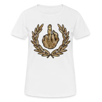 fuck - T-shirt respirant Femme - blanc - Devant - AI Model Female 172 dark (172cm)