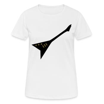 e-gitarre - Frauen T-Shirt atmungsaktiv - Weiß - Vorne - AI Model Female 172 dark (172cm)