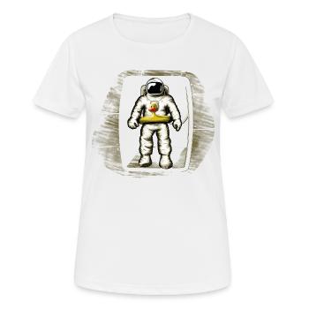 Astronaute - T-shirt respirant Femme - blanc - Devant - AI Model Female 172 dark (172cm)