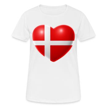 Herz (Danemark / Danemark) - T-shirt respirant Femme - blanc - Devant - AI Model Female 172 dark (172cm)