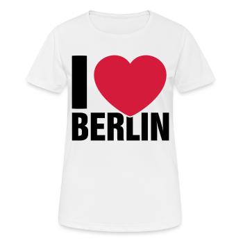 I love Berlin! - T-shirt respirant Femme - blanc - Devant - AI Model Female 172 dark (172cm)
