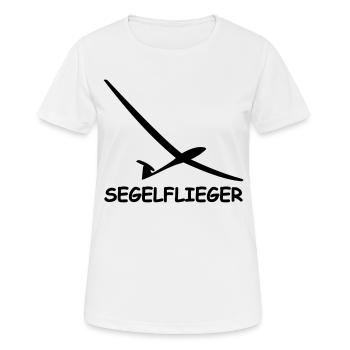segelflieger - Frauen T-Shirt atmungsaktiv - Weiß - Vorne - AI Model Female 172 dark (172cm)