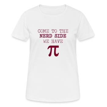 Nerd / Nerds: Venez au côté nerd - T-shirt respirant Femme - blanc - Devant - AI Model Female 172 dark (172cm)