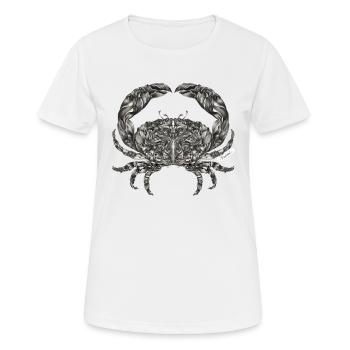 Krebs Sternzeichen - Frauen T-Shirt atmungsaktiv - Weiß - Vorne - AI Model Female 172 dark (172cm)