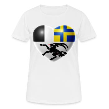 Coeur (Grisons) - T-shirt respirant Femme - blanc - Devant - AI Model Female 172 dark (172cm)