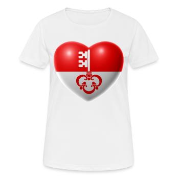 Herz (Obwalden) - Frauen T-Shirt atmungsaktiv - Weiß - Vorne - AI Model Female 172 dark (172cm)