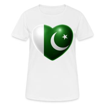 Heart (Pakistan) - Women's Breathable T-Shirt - white - Front - AI Model Female 172 dark (172cm)