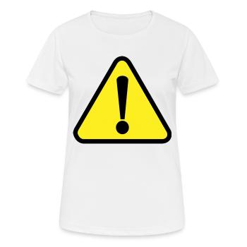 Vorsicht der Gefahr - Frauen T-Shirt atmungsaktiv - Weiß - Vorne - AI Model Female 172 dark (172cm)
