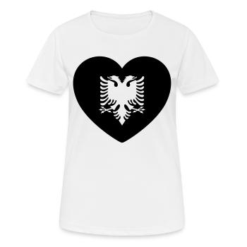 Albanien - Frauen T-Shirt atmungsaktiv - Weiß - Vorne - AI Model Female 172 dark (172cm)