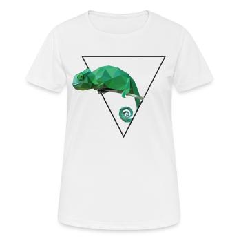 Chamäleon Chamäleons T-Shirt Geschenk Reptilien - Frauen T-Shirt atmungsaktiv - Weiß - Vorne - AI Model Female 172 dark (172cm)