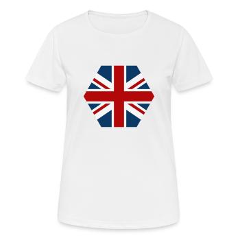 Großbritannien Flagge - Frauen T-Shirt atmungsaktiv - Weiß - Vorne - AI Model Female 172 dark (172cm)