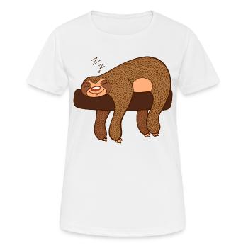sloth - Women's Breathable T-Shirt - white - Front - AI Model Female 172 dark (172cm)