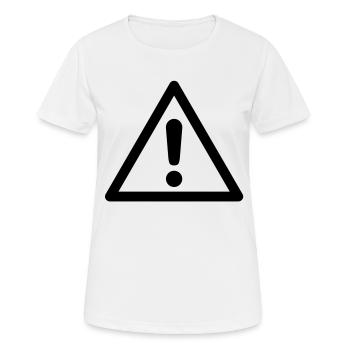 Symbole de danger - Danger général - T-shirt respirant Femme - blanc - Devant - AI Model Female 172 dark (172cm)