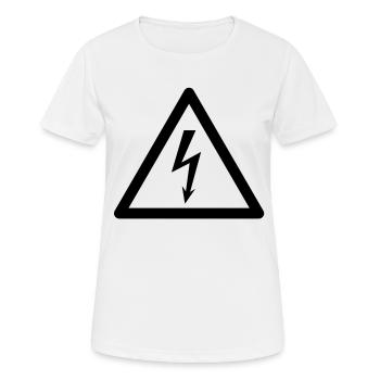 Symbole de danger - à haute tension - T-shirt respirant Femme - blanc - Devant - AI Model Female 172 dark (172cm)
