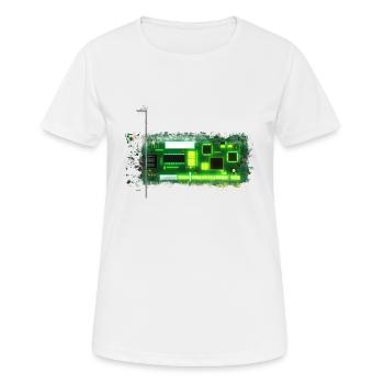 Carte PCB brillante - T-shirt respirant Femme - blanc - Devant - AI Model Female 172 dark (172cm)