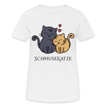 Chat de câlin - T-shirt respirant Femme - blanc - Devant - AI Model Female 172 dark (172cm)