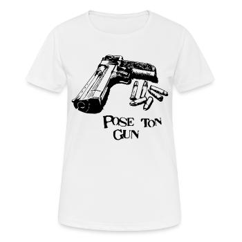 Setzen Sie Ihre Waffe NT ... - Frauen T-Shirt atmungsaktiv - Weiß - Vorne - AI Model Female 172 dark (172cm)