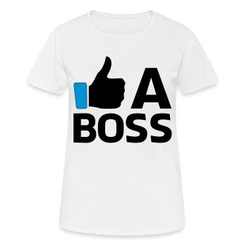 Like a Boss - Women's Breathable T-Shirt - white - Front - AI Model Female 172 dark (172cm)