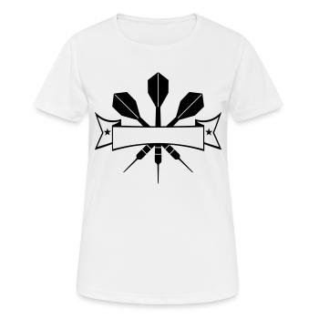 jouer aux fléchettes club club lancer dart flèche sport - T-shirt respirant Femme - blanc - Devant - AI Model Female 172 dark (172cm)