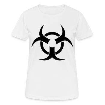radio active - Women's Breathable T-Shirt - white - Front - AI Model Female 172 dark (172cm)