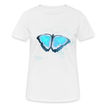 Icy Butterfly - Frost Eis Winter - Frauen T-Shirt atmungsaktiv - Weiß - Vorne - AI Model Female 172 dark (172cm)