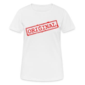 Timbre d'origine - T-shirt respirant Femme - blanc - Devant - AI Model Female 172 dark (172cm)