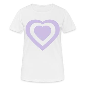 Rosa Herz - Frauen T-Shirt atmungsaktiv - Weiß - Vorne - AI Model Female 172 dark (172cm)