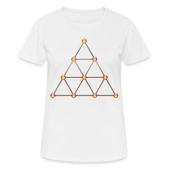 Tetraktys, Pythagoras, Heilige Geometrie, Matrix - Frauen T-Shirt atmungsaktiv - Weiß - Vorne - AI Model Female 172 dark (172cm)