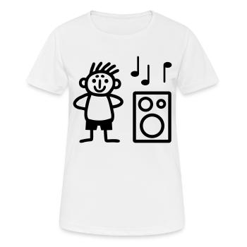 Lautsprecher Boxen - Frauen T-Shirt atmungsaktiv - Weiß - Vorne - AI Model Female 172 dark (172cm)
