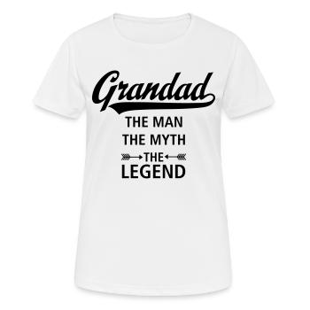 Grandad - The Man - The Myth - The Legend - Women's Breathable T-Shirt - white - Front - AI Model Female 172 dark (172cm)
