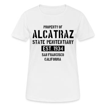 Alcatraz State Penitentiary 1934 San Francisco Cal - Frauen T-Shirt atmungsaktiv - Weiß - Vorne - AI Model Female 172 dark (172cm)