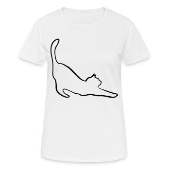 Cat - Women's Breathable T-Shirt - white - Front - AI Model Female 172 dark (172cm)