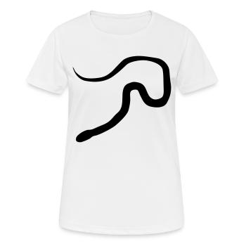 schlange silhouette - Frauen T-Shirt atmungsaktiv - Weiß - Vorne - AI Model Female 172 dark (172cm)