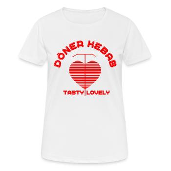döner kebab - Frauen T-Shirt atmungsaktiv - Weiß - Vorne - AI Model Female 172 dark (172cm)