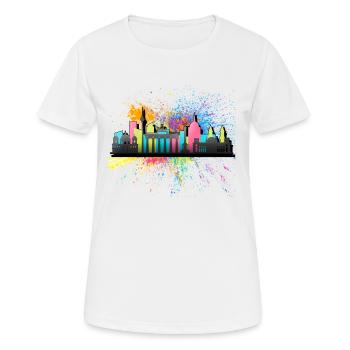 Berlin Deutschland Germany Skyline Stadt City - Women's Breathable T-Shirt - white - Front - AI Model Female 172 dark (172cm)