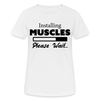 Accumulation de charge musculaire Sports grouch Sports drôle - T-shirt respirant Femme - blanc - Devant - AI Model Female 172 dark (172cm)
