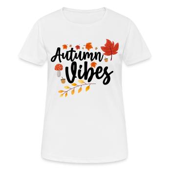 Herbst Vibes - Frauen T-Shirt atmungsaktiv - Weiß - Vorne - AI Model Female 172 dark (172cm)