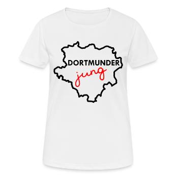 Dortmunder Jung - Ruhrpottkind - Heimat - Dortmund - Frauen T-Shirt atmungsaktiv - Weiß - Vorne - AI Model Female 172 dark (172cm)