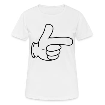 Main index - T-shirt respirant Femme - blanc - Devant - AI Model Female 172 dark (172cm)