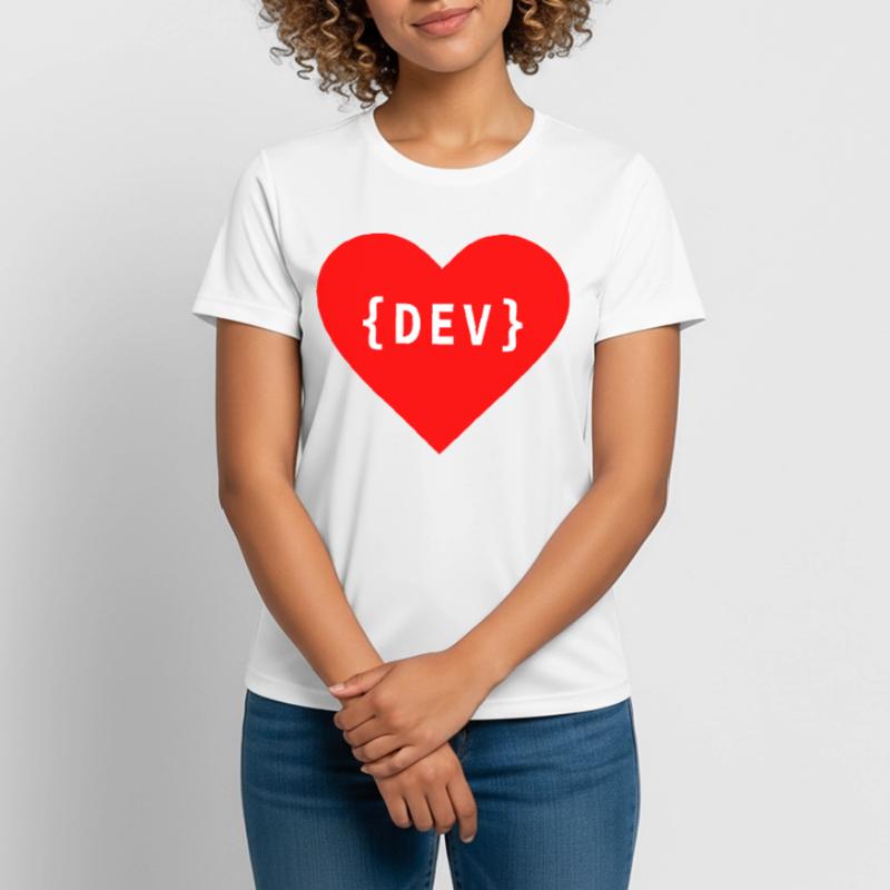 Software Developer, Liebe Code DEV Développeur Tag T-shirt respirant Femme