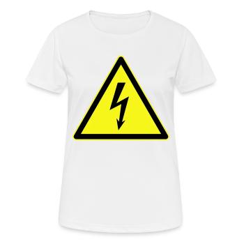Electrical Warning, Electrical Danger - Women's Breathable T-Shirt - white - Front - AI Model Female 172 dark (172cm)