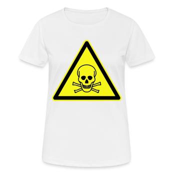 Toxic Warning. Toxic Warning - Women's Breathable T-Shirt - white - Front - AI Model Female 172 dark (172cm)