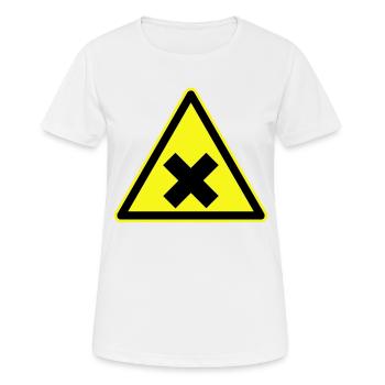 Health Warning - Women's Breathable T-Shirt - white - Front - AI Model Female 172 dark (172cm)