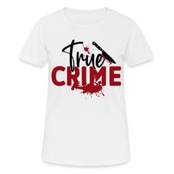 True Crime Krimi Podcasts - T-shirt respirant Femme - blanc - Devant - AI Model Female 172 dark (172cm)